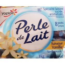 Perle De Lait 8X125G Saveur Vanille