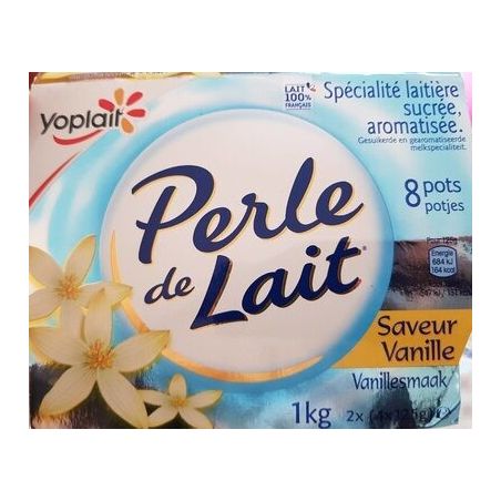 Perle De Lait 8X125G Saveur Vanille