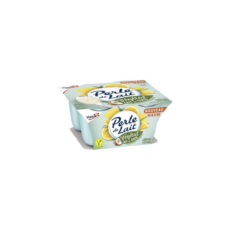 Perle De Lait 4X100G Spécialité Végétale Coco Citron Yoplait