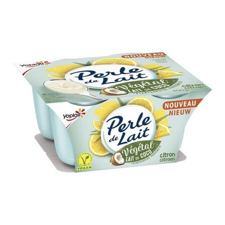 Perle De Lait 4X100G Spécialité Végétale Coco Citron Yoplait