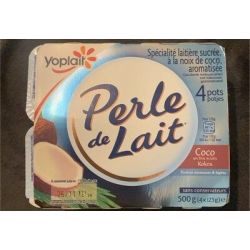 Perle De Lait 4X125G Yaourt Aromatisé Au Coco