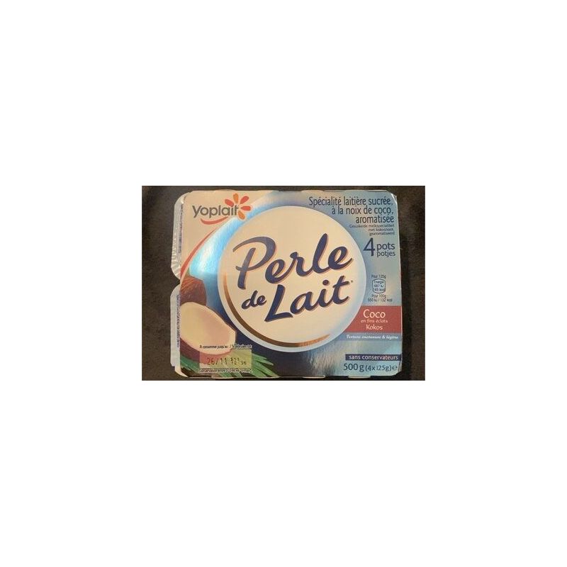 Perle De Lait 4X125G Yaourt Aromatisé Au Coco