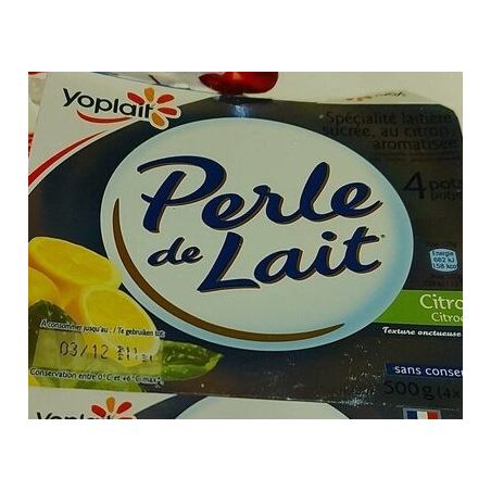 Perle De Lait 4X125G Yaourt Aromatisé Au Citron