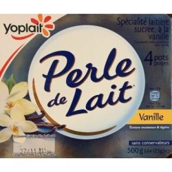 Perle De Lait 4X125G Yaourt Aromatisé Vanille