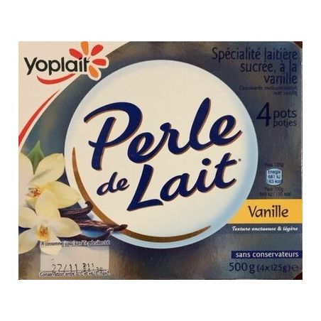 Perle De Lait 4X125G Yaourt Aromatisé Vanille