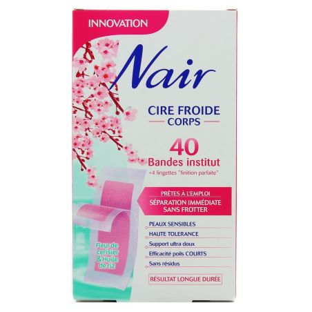 Nair Bandes Cire Cerisier X40