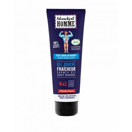 Blondépil Homme Gel Douche Energie 4 En 1 Corps Cheveux Visage & Barbe Certifié Bio Cosmos 250Ml