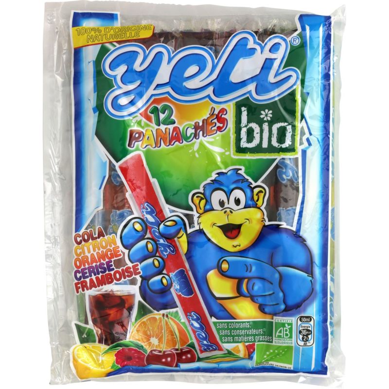 Yeti 580G Glace Panaché Aux Fruits Bio X12 Tubes