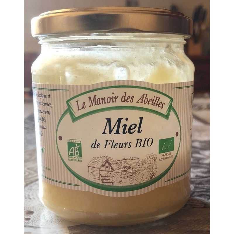 M.Abeilles Le Manoir Des Abeilles Miel De Fleurs Bio, Pot 350 Gr