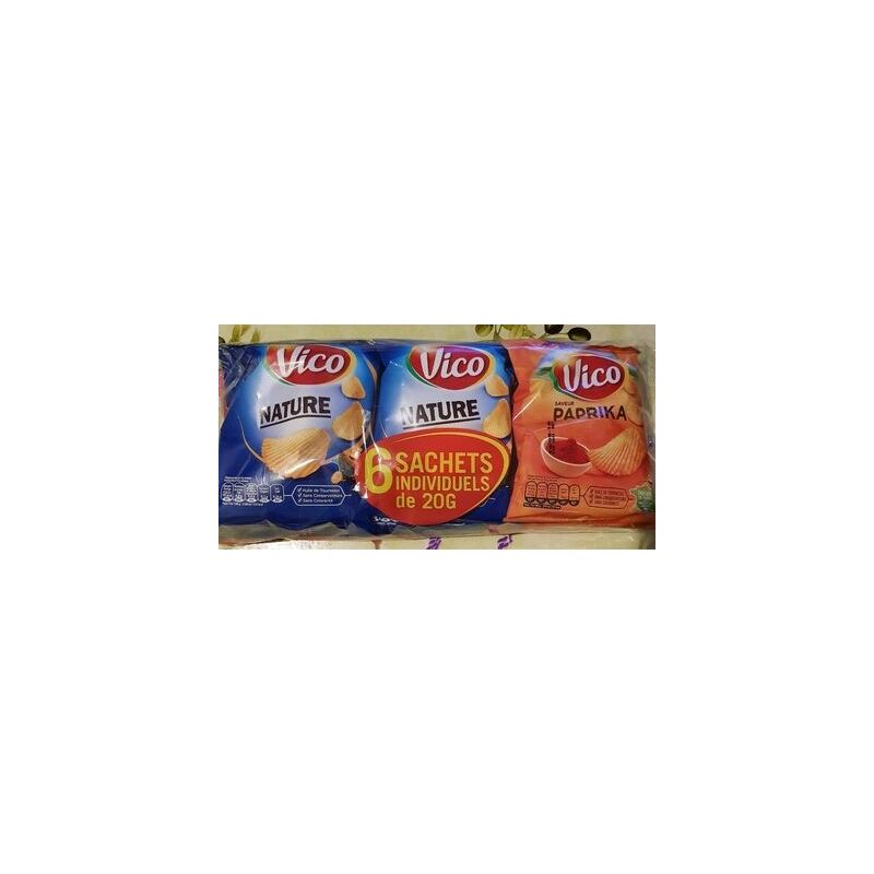 Vico Vic.Chips 4Nat+2 Paprika 6X20G