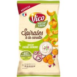 Vico 85G Chips Spirales À La Carotte, Crème Oignons
