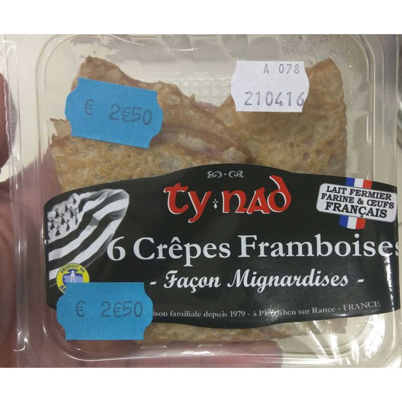 Tynad 6 Crepes Framboise 6X25G