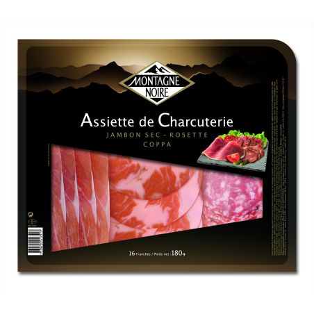 Montagne Noire 180G Assortiment Raclette Jambon Sec, Coppa,