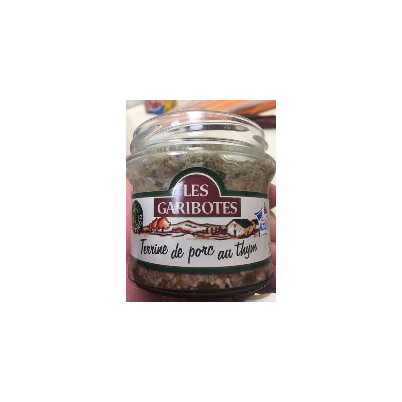 Les Garibotes Terrine Porc Au Thym 180G Garibotte