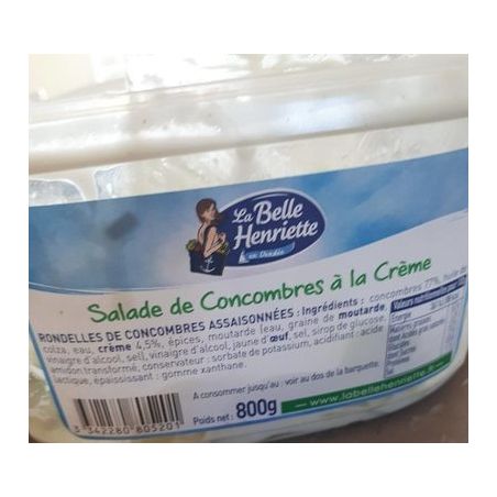 Belle Henriette B.Henr.Salade Concombre 800G