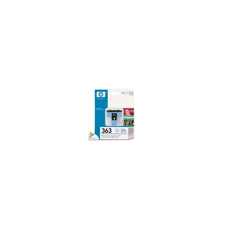 Hewlett Packard Cartouche Cyan Clair N°363