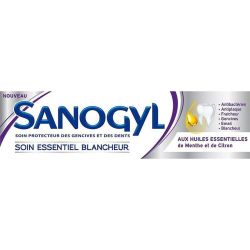 Sanogyl Dentifrice Blancheur Huiles Essentielles Menthe & Citron : Le Tube De 75 Ml