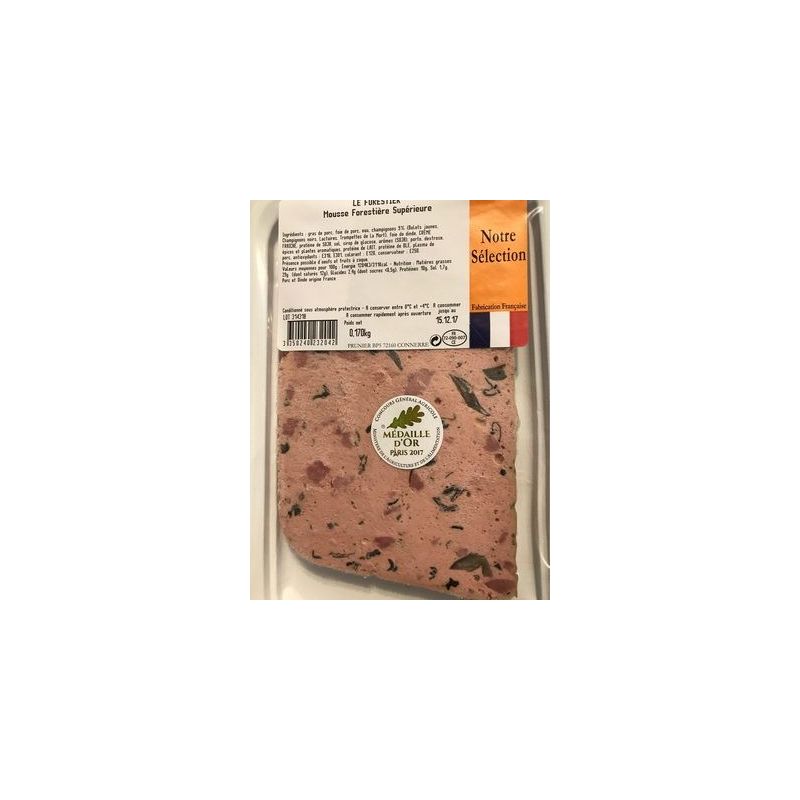 Prunier 170G Pate Forestier Tranche