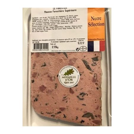 Prunier 170G Pate Forestier Tranche