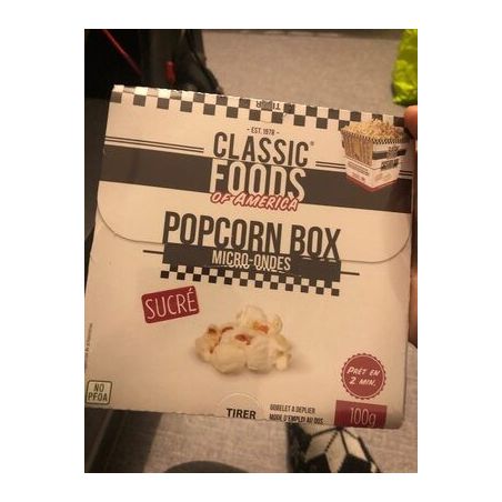 Classic Foods 100G Pop Corn Sucre Food