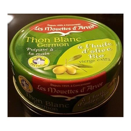 Les Mouettes D'Arvor 80G Thon Blanc Huile Olive Bio