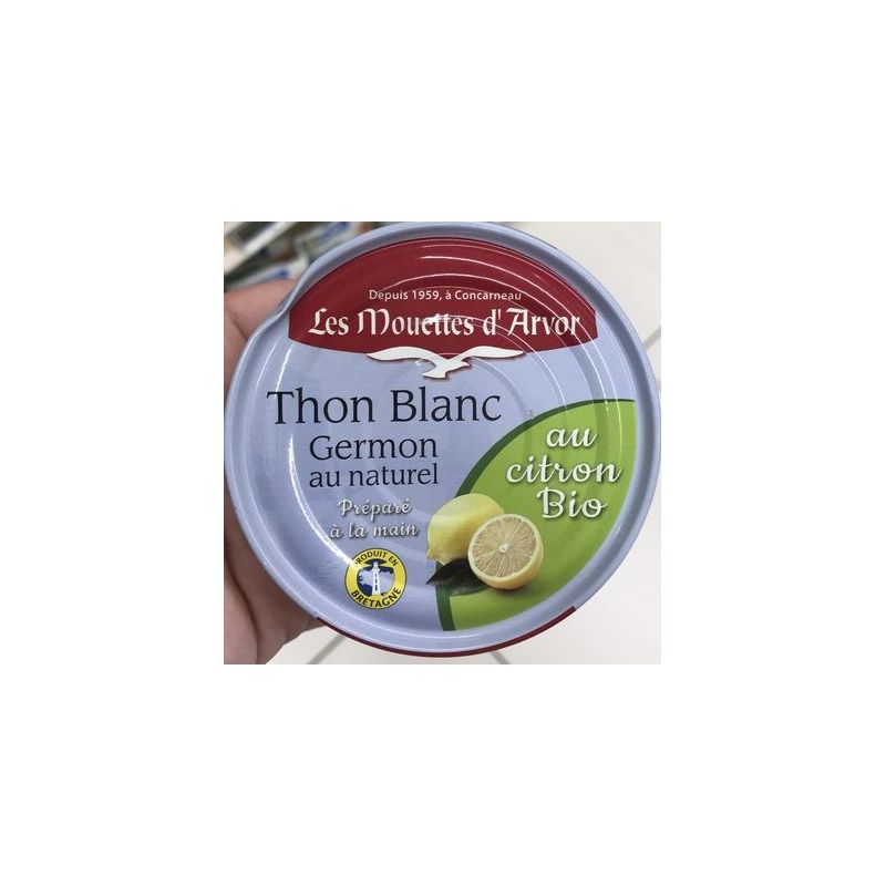 Les Mouettes D'Arvor 160G Thon Blanc Citron Bio