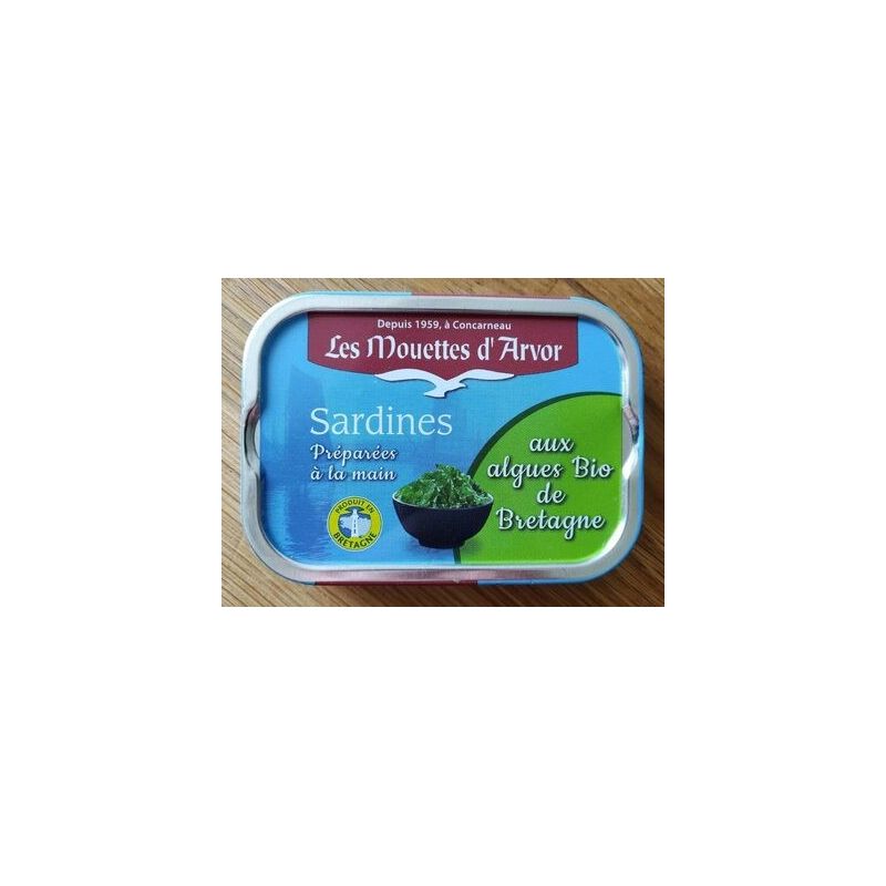 Les Mouettes D'Arvor 115G 1/6 Sardines Algues Bio