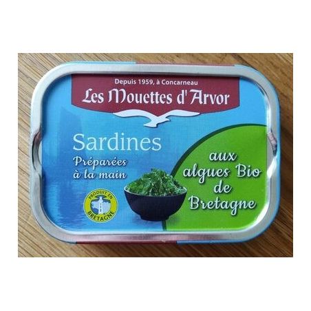 Les Mouettes D'Arvor 115G 1/6 Sardines Algues Bio