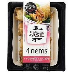 Tradition D'Asie Asie Nem Crevettes Crabe X4 280G