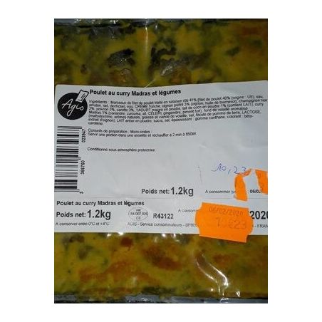 Agis Poulet Au Curry Et Legumes 1K2