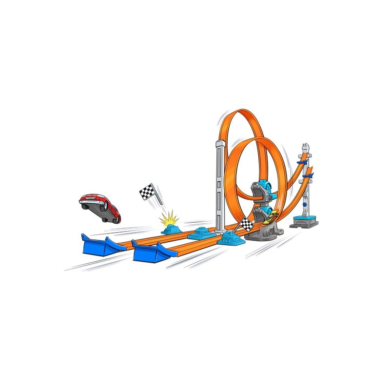 Mattel Hw Piste Double Super Lanceur