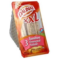 Daunat 230G Sandwich Tri.Xxl Jambon/Emmental/Salade