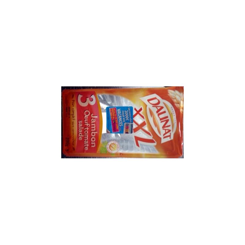 Daunat 225G Sandwich Triple Jambon/Tomate/?Uf