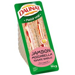 Daunat 160G Sandwich Triangle Jambon Mozzarella Tomate