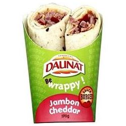 Daunat Daun Wraps Jambon Cheddar 190G