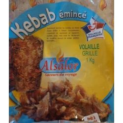 Alsalor 1Kg Emince Kebab Volaille Grillee Halal