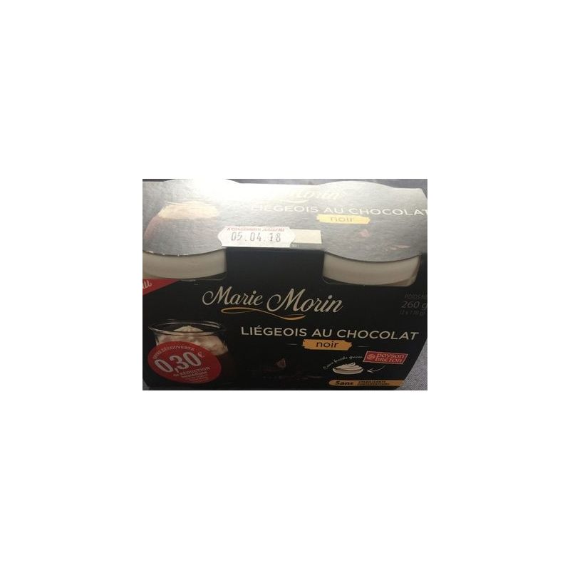 Mariemorin Mm Liegeois Choco Noir 2X130G