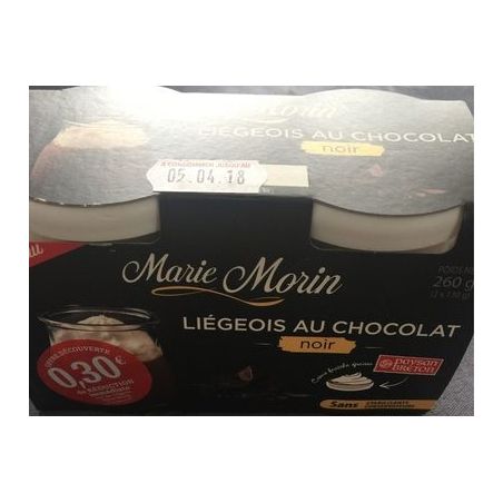 Mariemorin Mm Liegeois Choco Noir 2X130G