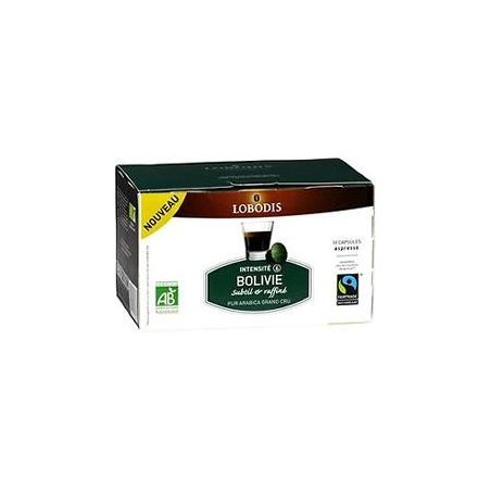 Lobodis 10 Capsules Cafe Moulu Esprit Bolivie Bio