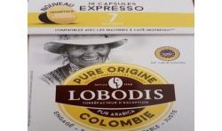 Lobodis 10 Capsules Cafe Moulu Po Espresso Colombie