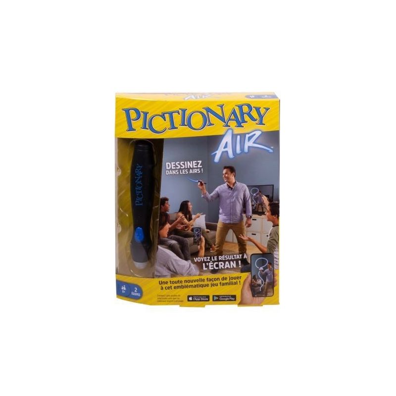 Mattel Pictionary Air, Jeu De Société Et Dessin Dans Les Airs, Avec Résultat À L'Écran, Version Française, Gjg13
