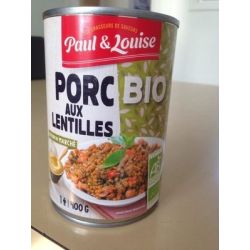 Paul&Louis Paul&L Porc Aux Lent. Bio 400G