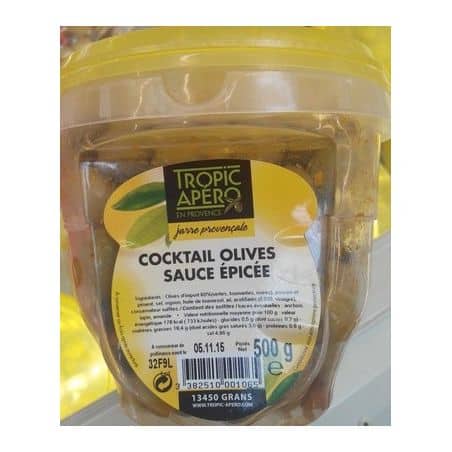 Tropapero Cocktail Olives 500Gr
