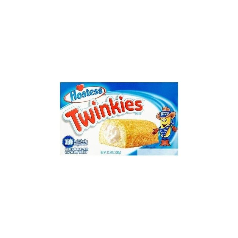 Hostess 10 Twinkies Golden Sponge Cake With Creamy Filling 385G