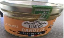 Mets Bio Tartinable Carotte Au Lait De