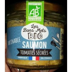 Les Bons Mets Bio 90G Tartinable Saumon Tomates Séchées