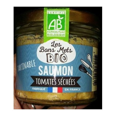 Les Bons Mets Bio 90G Tartinable Saumon Tomates Séchées