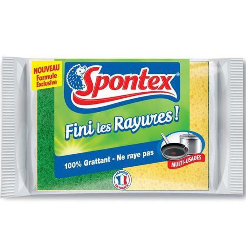 Spontex 2 Eponges Finition Rayures