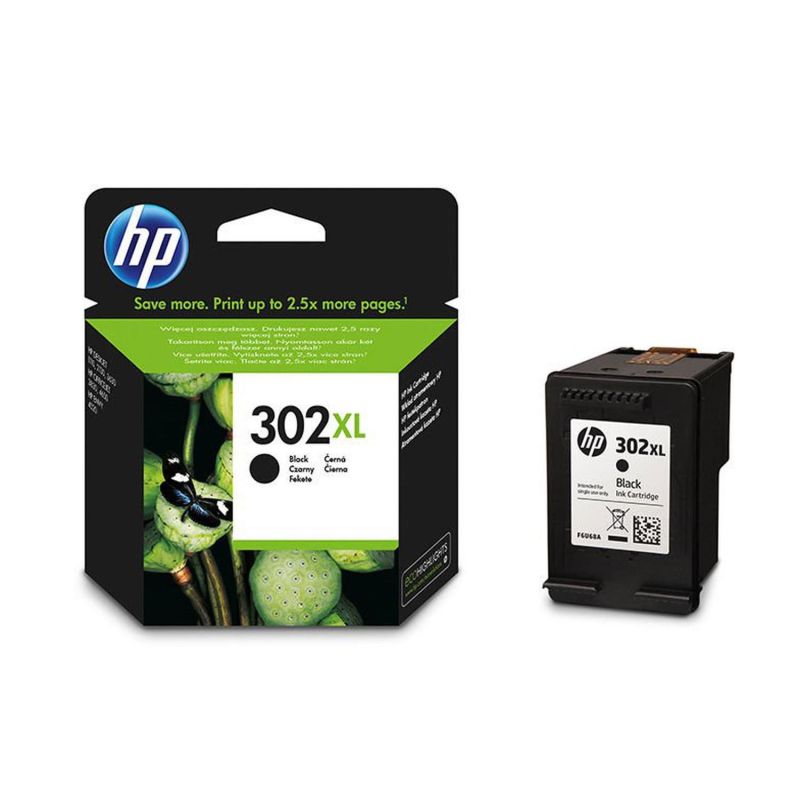 Hewlett Packard Cartouche D'Encre Noire 302 Xl Grande Capacité F6U68Ae