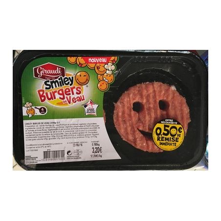 Giraudi Burger Veau Smiley X2 180G